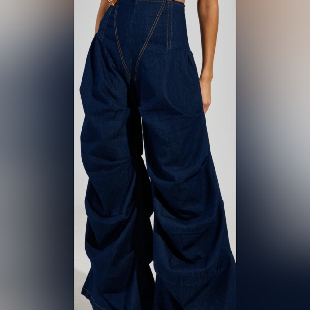 MIXED MESSAGES DENIM PANT - L